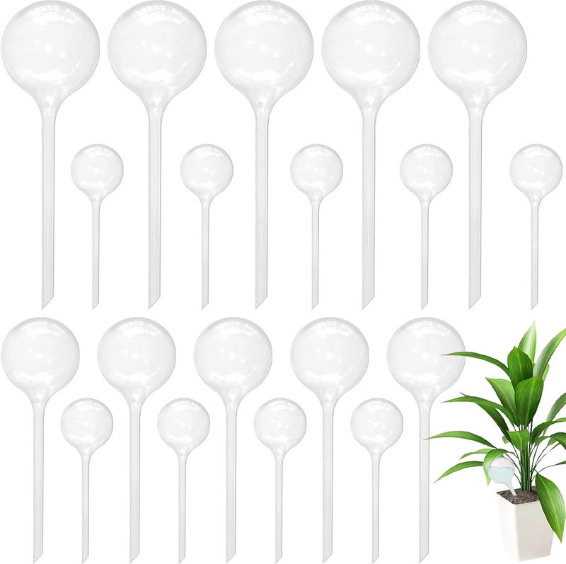 Jgalnim 20 PCS Clear Plant Watering Globes,Plastic Watering Bulbs,Self Watering Planter,Flower Automatic Watering Device for Plants Indoor,Outdoor,Flowerpot,Home Garden(Large,Medium,Small) - Image 1